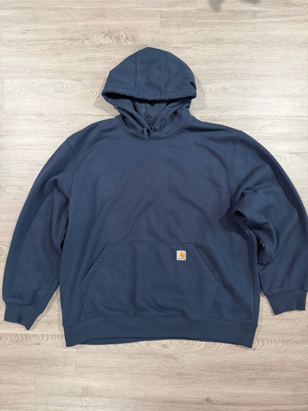 Carhartt Rain Defender Men's Navy Hooded Sweatshirt 2XL